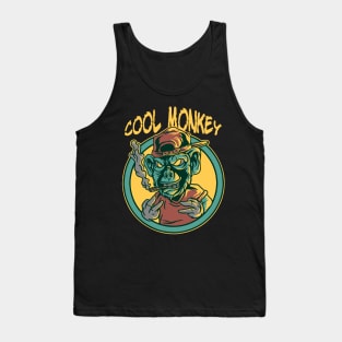 cool monkey character illustration Tank Top